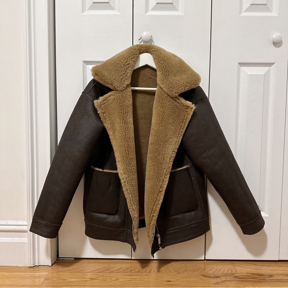 Mango Faux Shearling Reversible Jacket - Picture 12 of 16